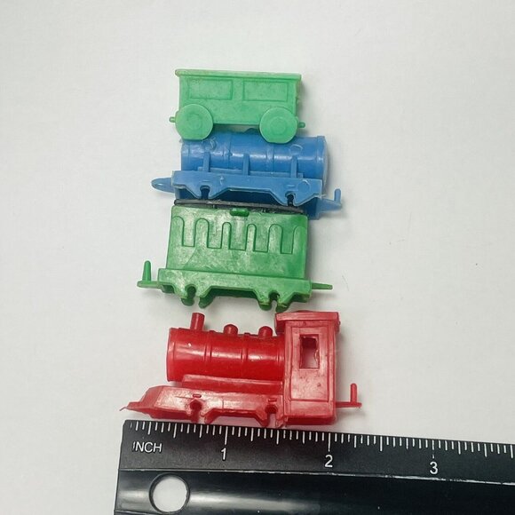 Toy Train Cars Plastic Giant Hong Kong Miniature Engine Coal Green Red Blue - Picture 7 of 16
